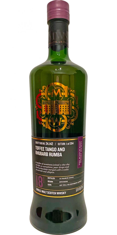 Macallan 2002 SMWS 24.142 Toffee tango and rhubarb rumba 18 Year Old (2020) Release (Cask #24.142) Scotch Whisky | 700ML at CaskCartel.com
