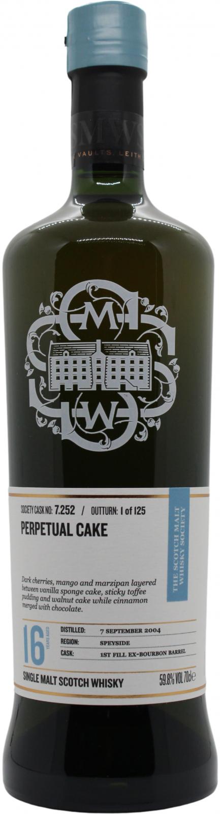 Longmorn 2004 SMWS 7.252 Perpetual cake 16 Year Old (2020) Release (Cask #7.252) Scotch Whisky | 700ML at CaskCartel.com