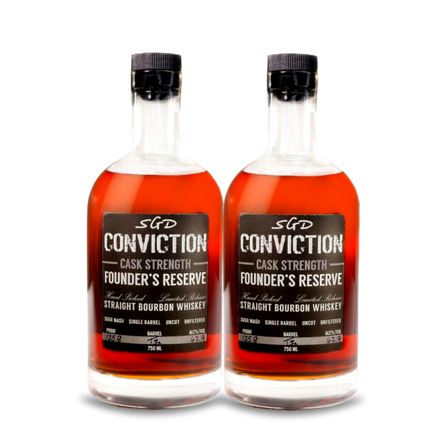 Conviction Founder's Reserve Cask Strength Bourbon Whiskey  (2) Bottle Bundle at CaskCartel.com