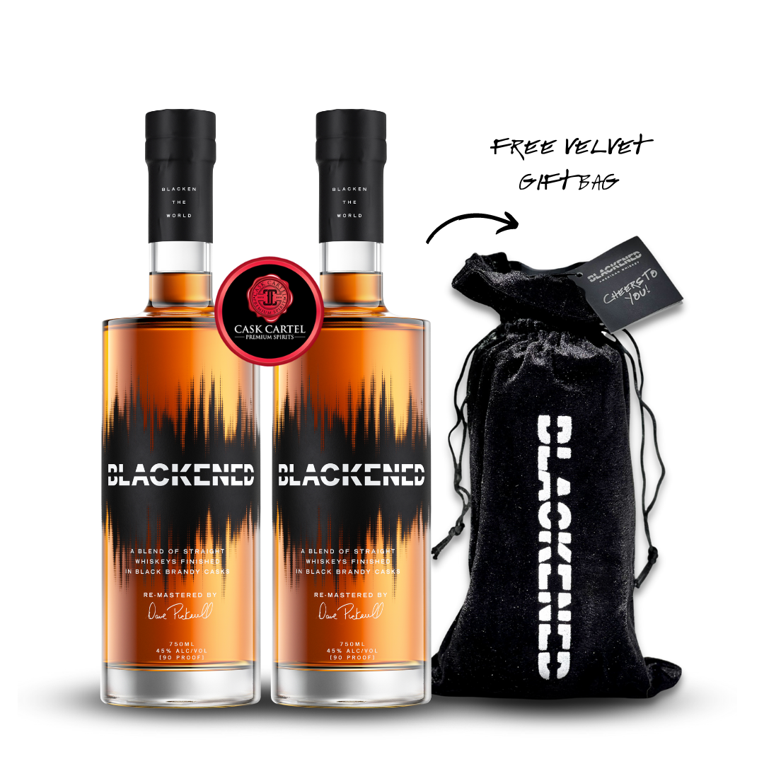 FATHER'S DAY 2023 | METALLICA | BLACKENED™ AMERICAN WHISKEY FLAGSHIP + LIMITED EDITION VELVET BAG (2) BOTTLE BUNDLE