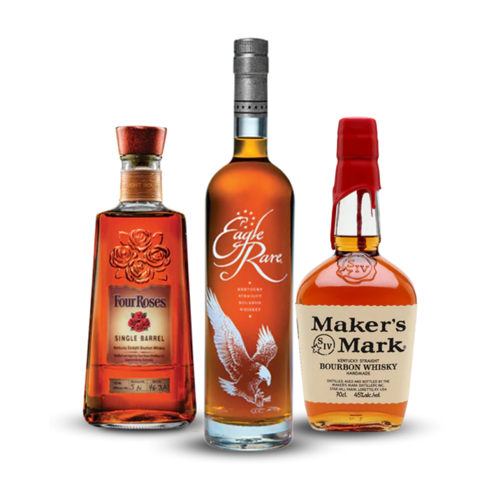 Father's Day Bundle 2023 | Four Roses Single Barrel + Eagle Rare 10 Year Old Kentucky Straight Bourbon Whiskey + Maker's Mark Bourbon Whisky