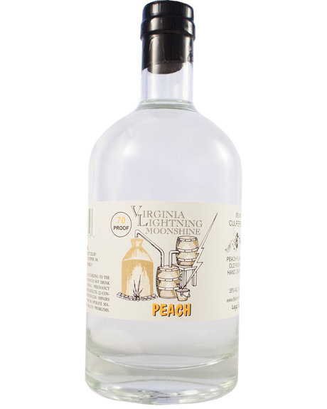 Virginia Lightning Peach Moonshine at CaskCartel.com