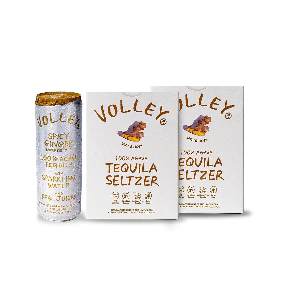 Volley Spicy Ginger Spiked Seltzer | (2) Pack Bundle at CaskCartel.com