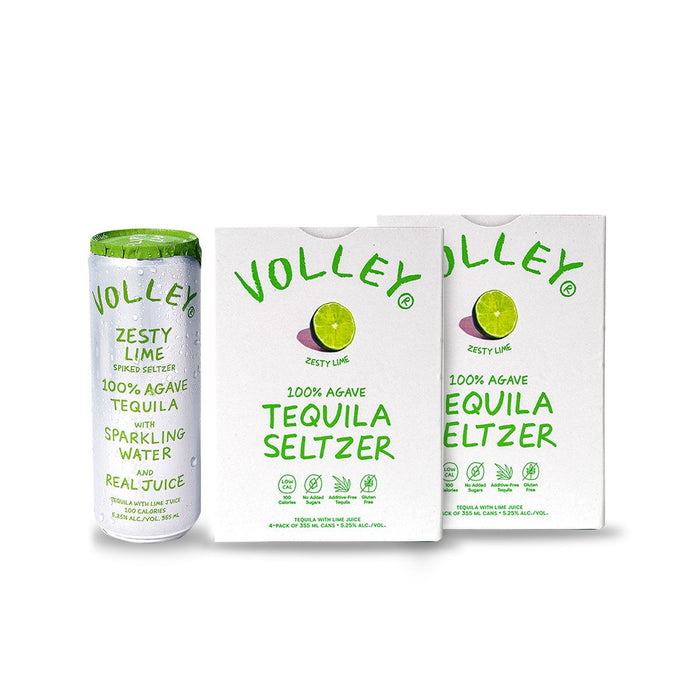 Volley Zesty Lime Spiked Seltzer | (2) Pack Bundle