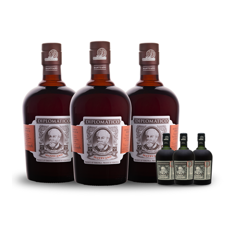 Ron Diplomático Mantuano Rum (3) Bottle Bundle w/ (3) free mimins at CaskCartel.com