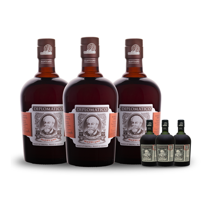 Diplomático Mantuano Rum (3) Bottle Bundle w/(3) free minis