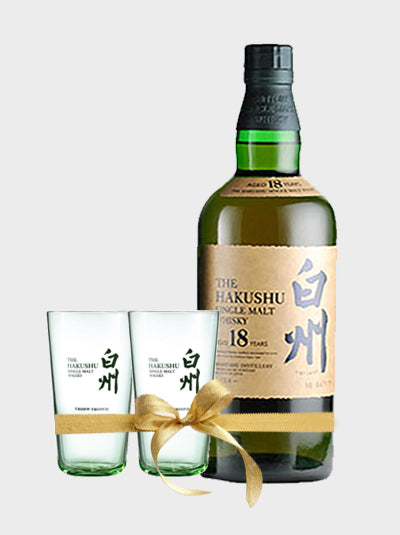 Suntory Hakushu 18 Year Old Gift Set (No Box + 2 Glasses) Whisky