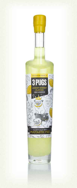3 Pugs Lemony Sherbet Gin Liqueur | 500ML at CaskCartel.com