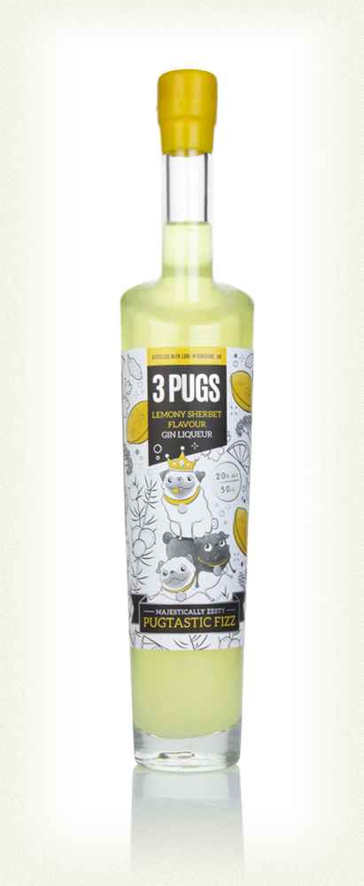 3 Pugs Lemony Sherbet Gin Liqueur | 500ML