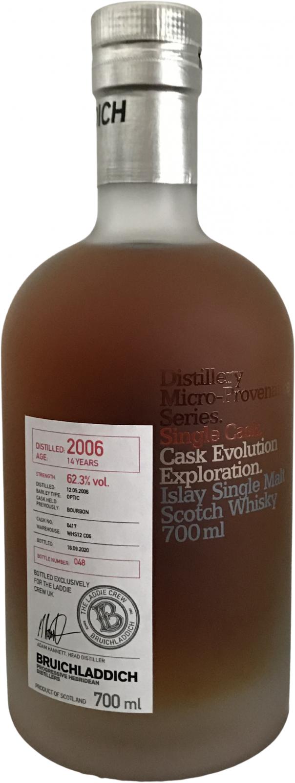 Bruichladdich Micro-Provenance Single Cask #0417 2006 14 Year Old Whisky | 700ML