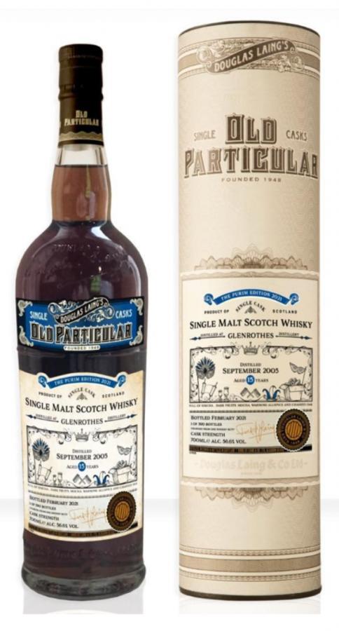 Glenrothes 2005 DL Old Particular - The Purim Edition 2021 15 Year Old 2021 Release Single Malt Scotch Whisky | 700ML