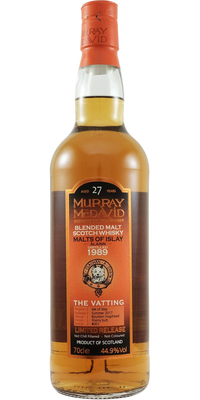 Murray McDavid 27 Year Old D.1989 Malts Of Islay Alainn Scotch Whisky | 700ML