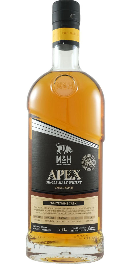 M&H 2017 - APEX White Wine Cask (2020) Release (Batch 001) Whisky | 700ML at CaskCartel.com