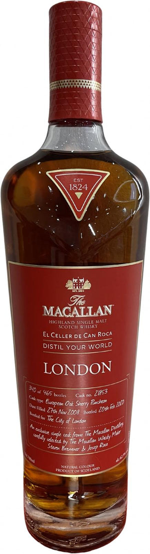 Macallan 2008 Distil Your World - London Edition (2020) Release (Cask #21853) Scotch Whisky | 700ML at CaskCartel.com