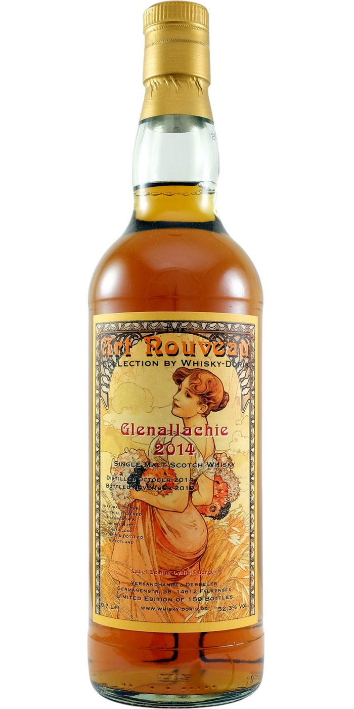 Glenallachie 2014 (Whisky-Doris) Art Nouveau 5 Year Old 2019 Release Single Malt Scotch Whisky | 700ML