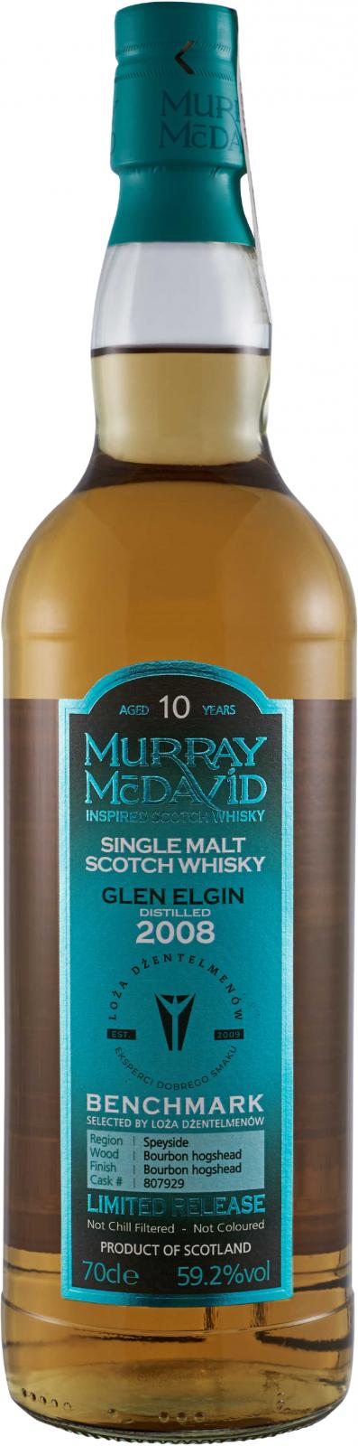 Glen Elgin 2008 (Murray McDavid) Benchmark - Limited Release (Cask #807929) 10 Year Old 2019 Release Single Malt Scotch Whisky | 700ML at CaskCartel.com