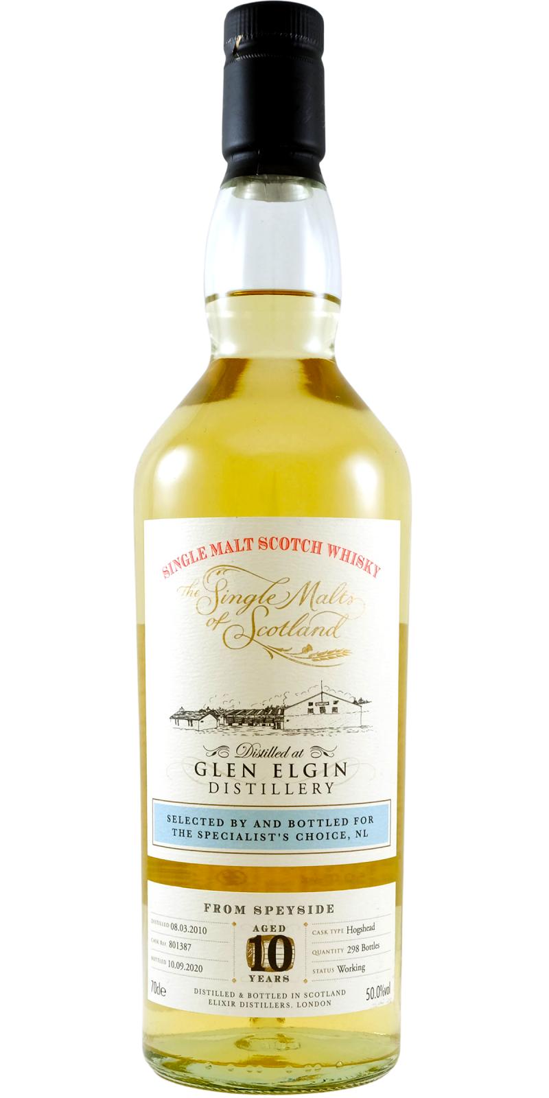 Glen Elgin 2010 ElD The Single Malts of Scotland 10 Year Old (2020) Release (Cask #801387) Scotch Whisky | 700ML at CaskCartel.com