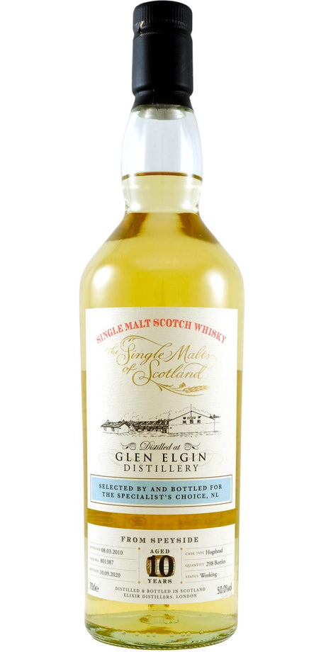 Glen Elgin 2010 ElD The Single Malts of Scotland 10 Year Old (2020) Release (Cask #801387) Scotch Whisky | 700ML at CaskCartel.com