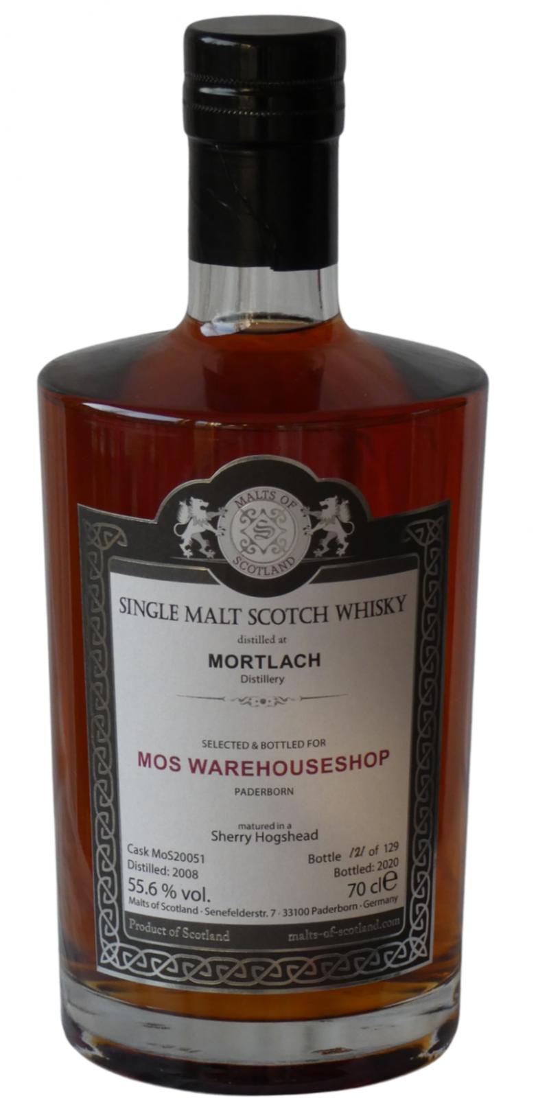 Mortlach 2008 MoS MoS Warehouseshop (2020) Release (Cask #MoS 20051) Scotch Whisky | 700ML at CaskCartel.com