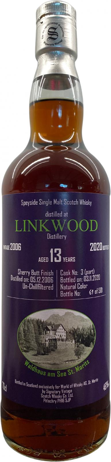 Linkwood 2006 SV The Un-Chillfiltered Collection 13 Year Old (2020) Release (Cask #3 (Part)) Scotch Whisky | 700ML at CaskCartel.com