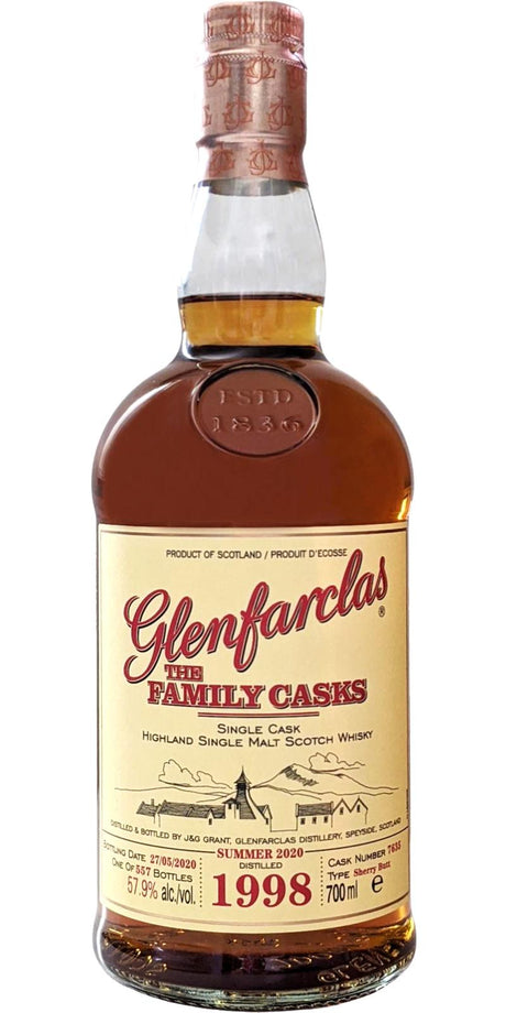 Glenfarclas 1998 The Family Casks (Release S20) (2020) Release (Cask #7635) Scotch Whisky | 700ML at CaskCartel.com