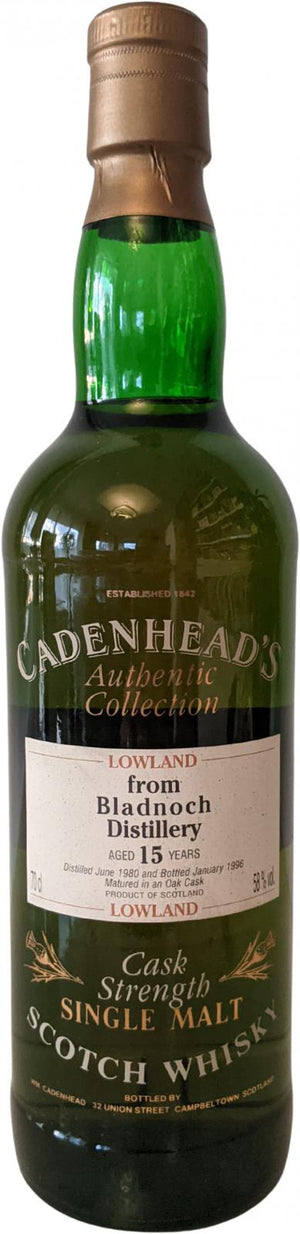 Bladnoch Cadenheads Authentic Collection 1980 15 Year Old Whisky | 700ML at CaskCartel.com
