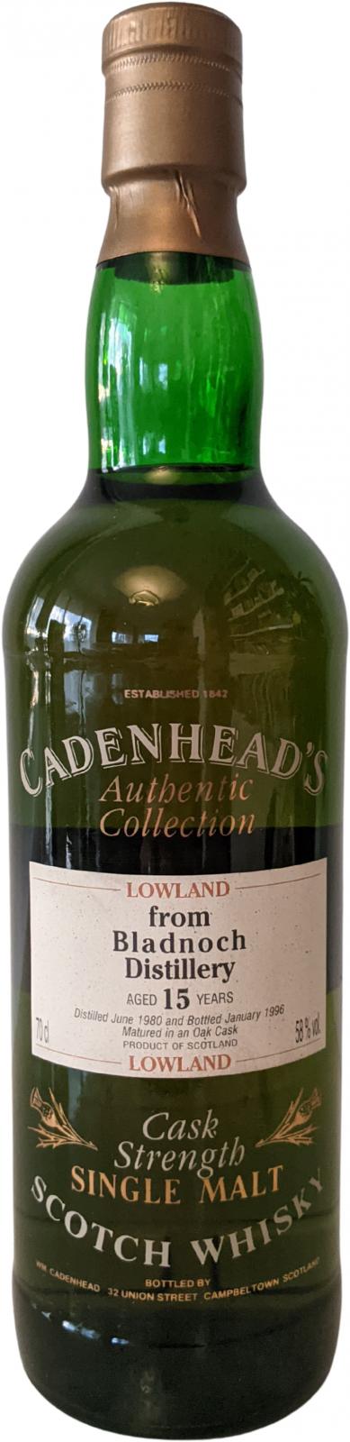 Bladnoch Cadenheads Authentic Collection 1980 15 Year Old Whisky | 700ML