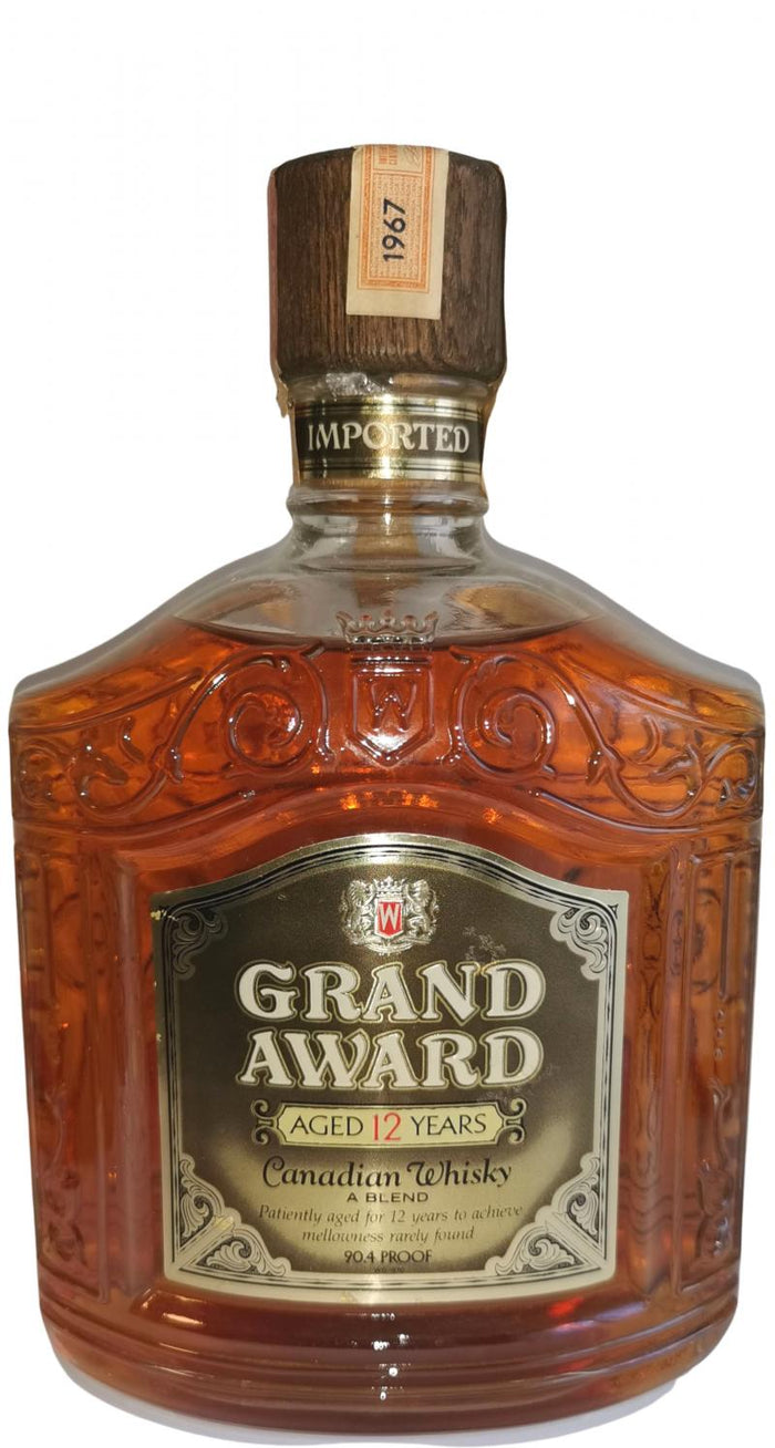Grand Award 12 Year Old, (Bottled 1968) Canadian Whisky