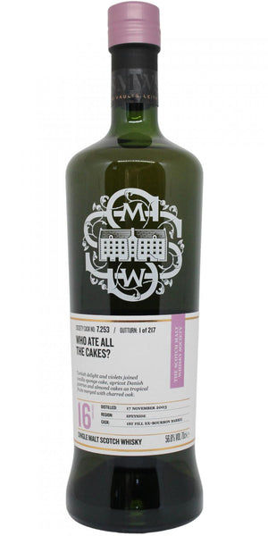 Longmorn 2003 SMWS 7.253 Who ate all the cakes? 16 Year Old (2020) Release (Cask #7.253) Scotch Whisky | 700ML at CaskCartel.com