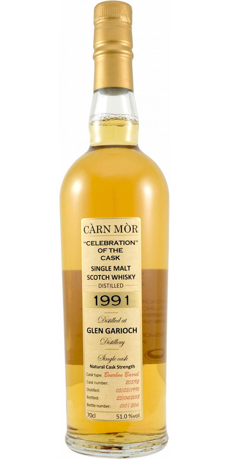 Glen Garioch 1991 (Morrison and MacKay) Càrn Mòr Celebration of the Cask (Cask #20392) 2018 Release Single Malt Scotch Whisky | 700ML at CaskCartel.com