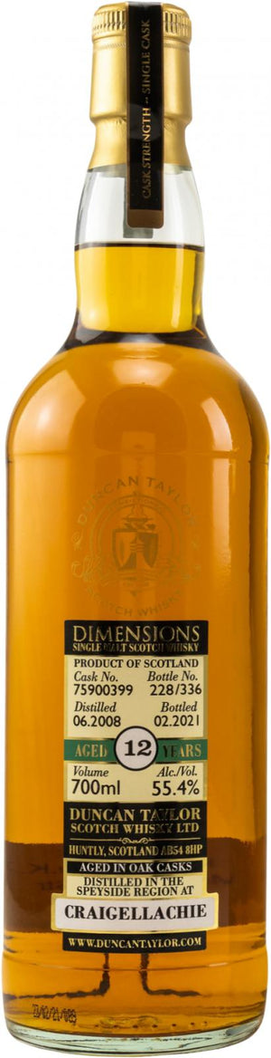 Craigellachie Dimensions Single Cask #75900399 2008 12 Year Old Whisky | 700ML at CaskCartel.com
