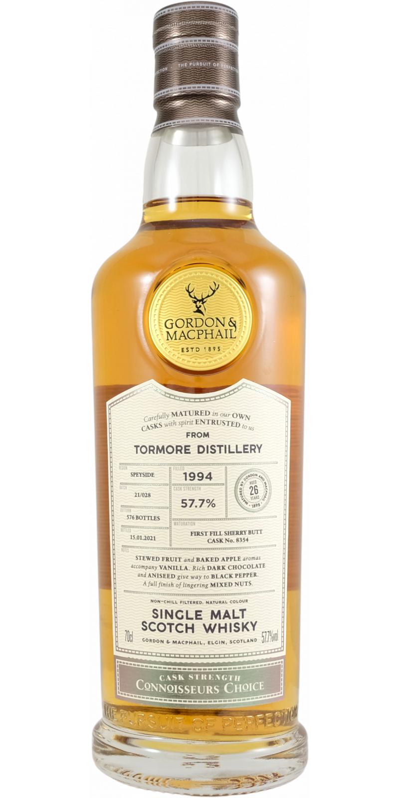 Tormore 26 Year Old (D.1994, B.2021) Gordon & MacPhail Scotch Whisky | 700ML at CaskCartel.com