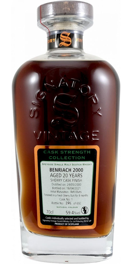 Benriach 20 Year Old (D.2000, B.2021) Signatory Vintage Scotch Whisky | 700ML at CaskCartel.com
