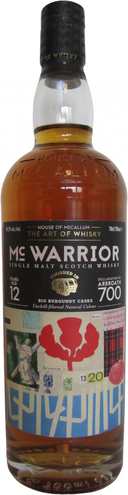 Glenburgie 2008 HoMc McWarrior 12 Year Old (2020) Release Scotch Whisky | 700ML at CaskCartel.com