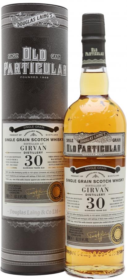 Girvan Old Particular Single Cask #14662 Grain 1989 30 Year Old Whisky | 700ML