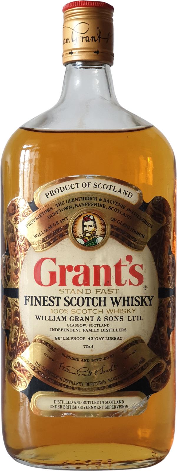William Grant's Stand Fast (Label No. 11680) Finest Scotch Whisky