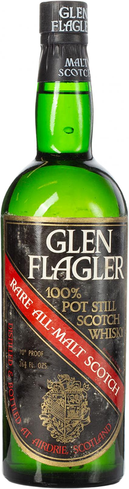 Glen Flagler Rare All Malt Scotch 100% 1970's Pot Still Whisky