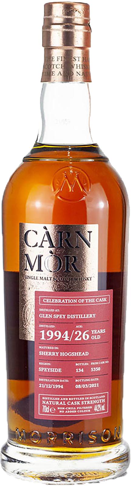 Glen Spey 1994 MSWD Càrn Mòr Celebration of the Cask 26 Year Old 2021 Release (Cask #5350) Single Malt Scotch Whisky | 700ML