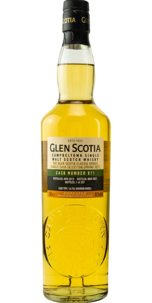 Glen Scotia 2015 Unpeated 2021 Release (Cask #871) Single Malt Scotch Whisky | 700ML at CaskCartel.com