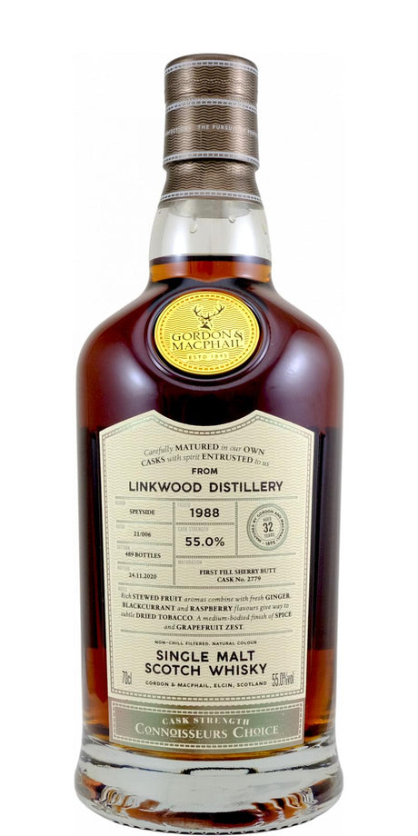 Linkwood 1988 GM Connoisseurs Choice - Cask Strength 32 Year Old (2020) Release (Cask #2779) Scotch Whisky | 700ML at CaskCartel.com