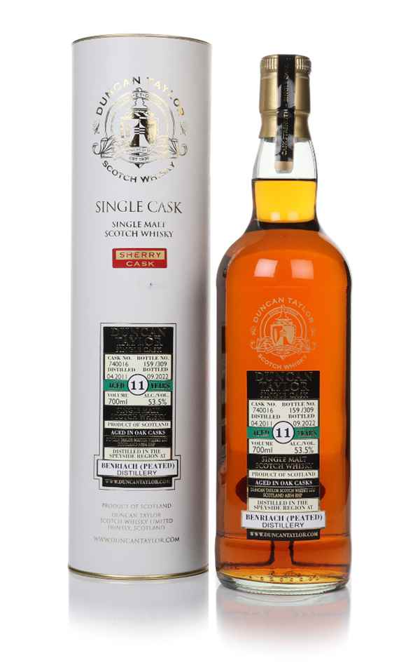 Benriach Peated 11 Year Old 2011 (cask 740016) - Duncan Taylor | 700ML at CaskCartel.com