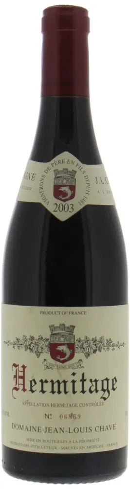 2003 | Domaine Jean-Louis Chave | Hermitage at CaskCartel.com
