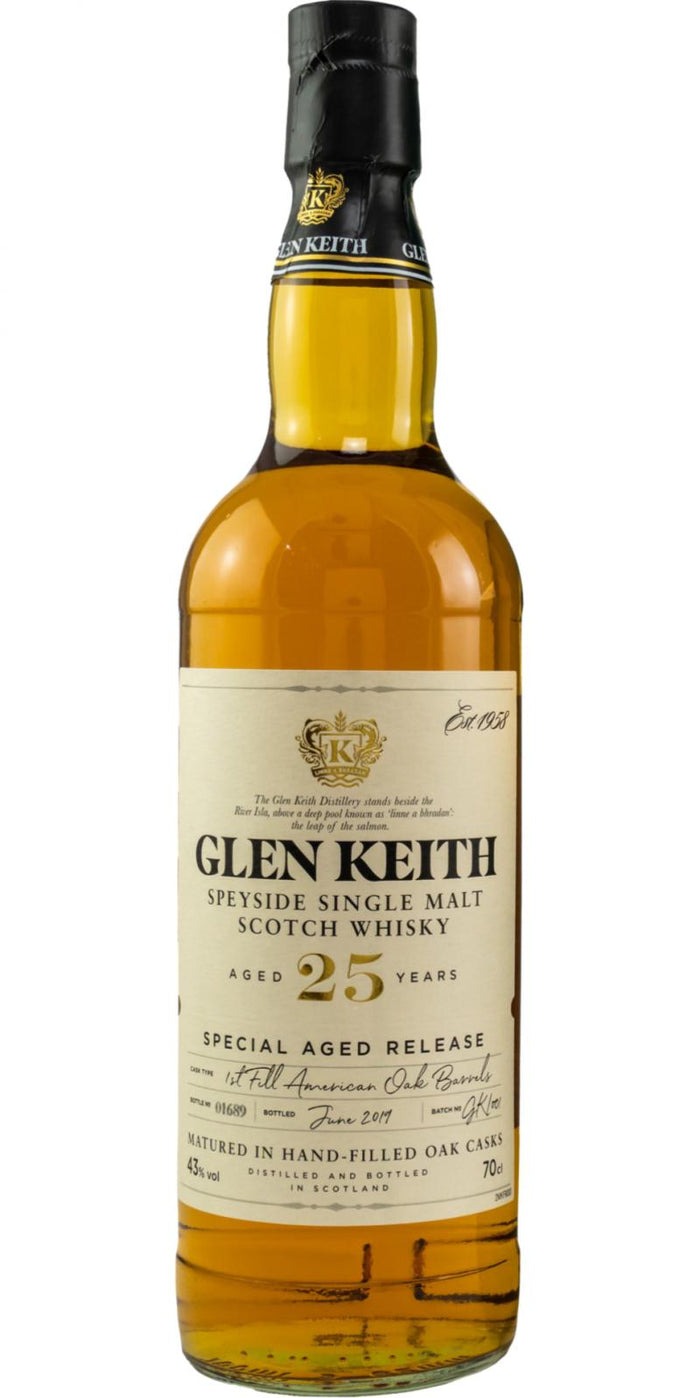 Glen Keith 25 Year Old Special Aged Release Batch GK/004 Scotch Whisky | 700ML