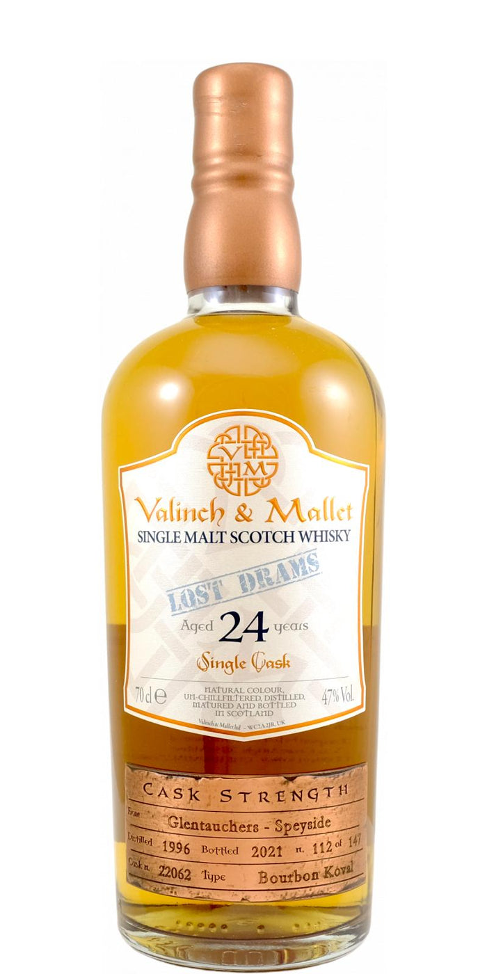 Glentauchers 1996 V&M The Lost Drams Collection 24 Year Old 2021 Release (Cask #22062) Single Malt Scotch Whisky | 700ML