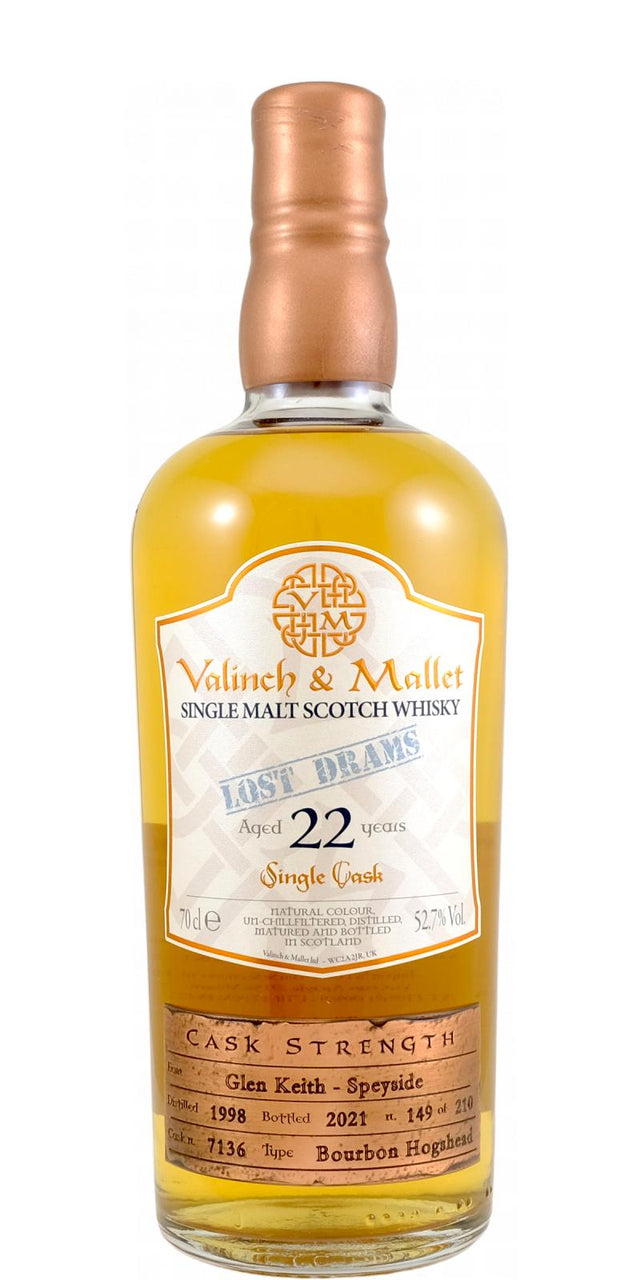Glen Keith 1998 V&M The Lost Drams Collection 22 Year Old 2021 Release (Cask #7136) Single Malt Scotch Whisky | 700ML at CaskCartel.com