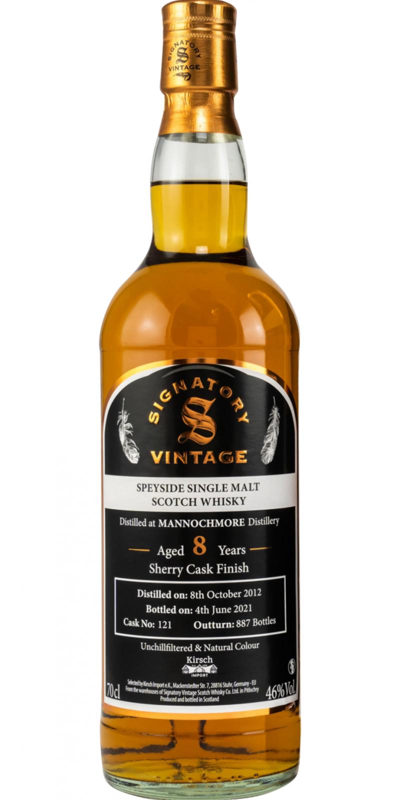 Mannochmore 2012 SV Unchillfiltered & Natural Colour 8 Year Old 2021 Release (Cask #121) Single Malt Scotch Whisky | 700ML at CaskCartel.com