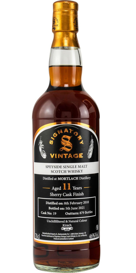 Mortlach 2010 SV Un-chillfiltered & Natural Colour 11 Year Old 2021 Release (Cask #19) Single Malt Scotch Whisky | 700ML at CaskCartel.com