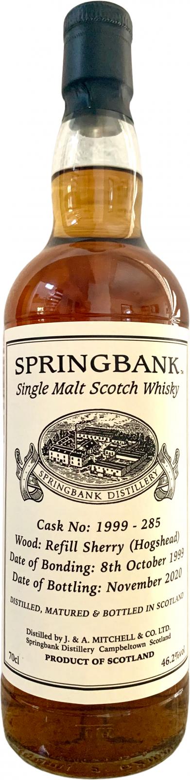 Springbank 1999 (Bottled 2020) Cask 285 Scotch Whisky | 700ML at CaskCartel.com