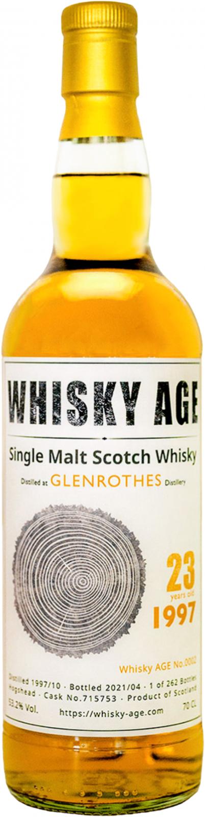 Glenrothes 1997 WAGE #2 23 Year Old 2021 Release Cask #715753 Single Malt Scotch Whisky | 700ML at CaskCartel.com