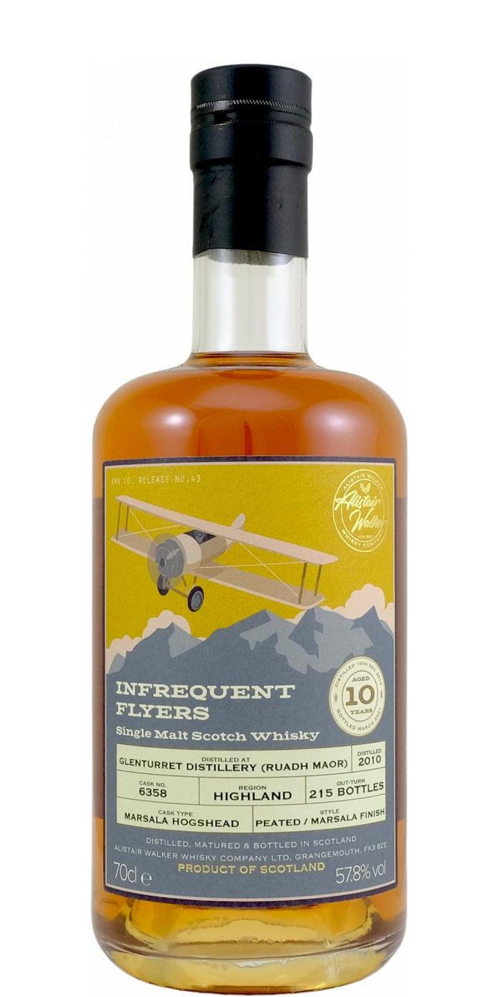 Glenturret 2010 AWWC Infrequent Flyers 10 Year Old 2021 Release (Cask #6358) Single Malt Scotch Whisky | 700ML